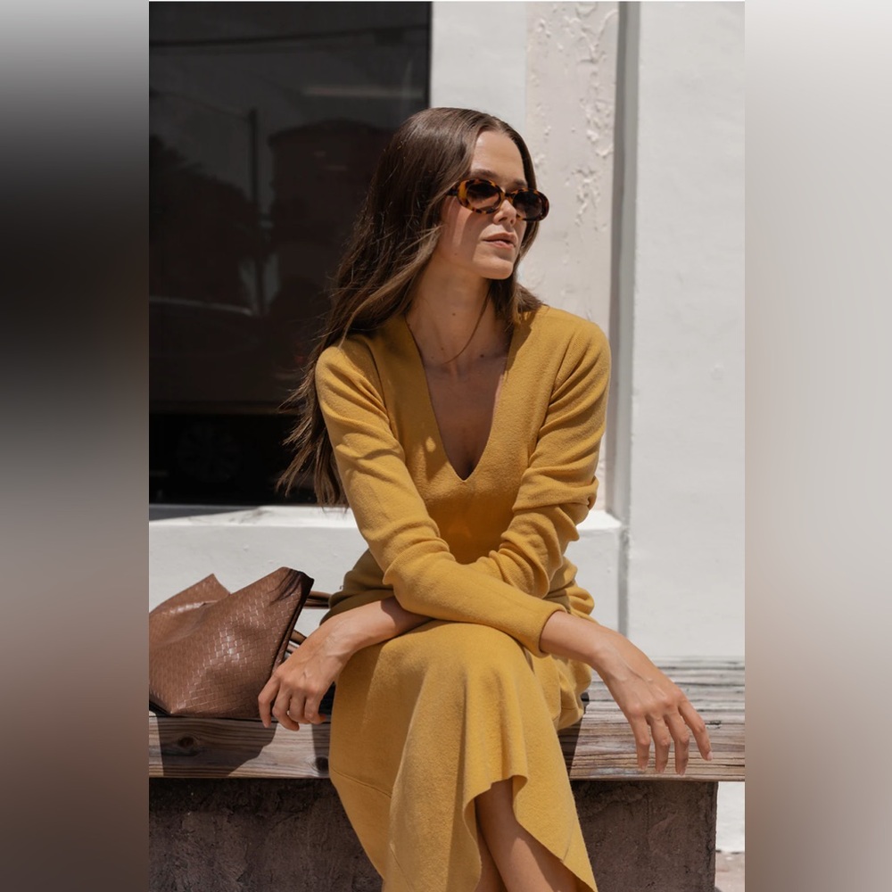 NWOT Joe Fresh Dark Gold Long Dress